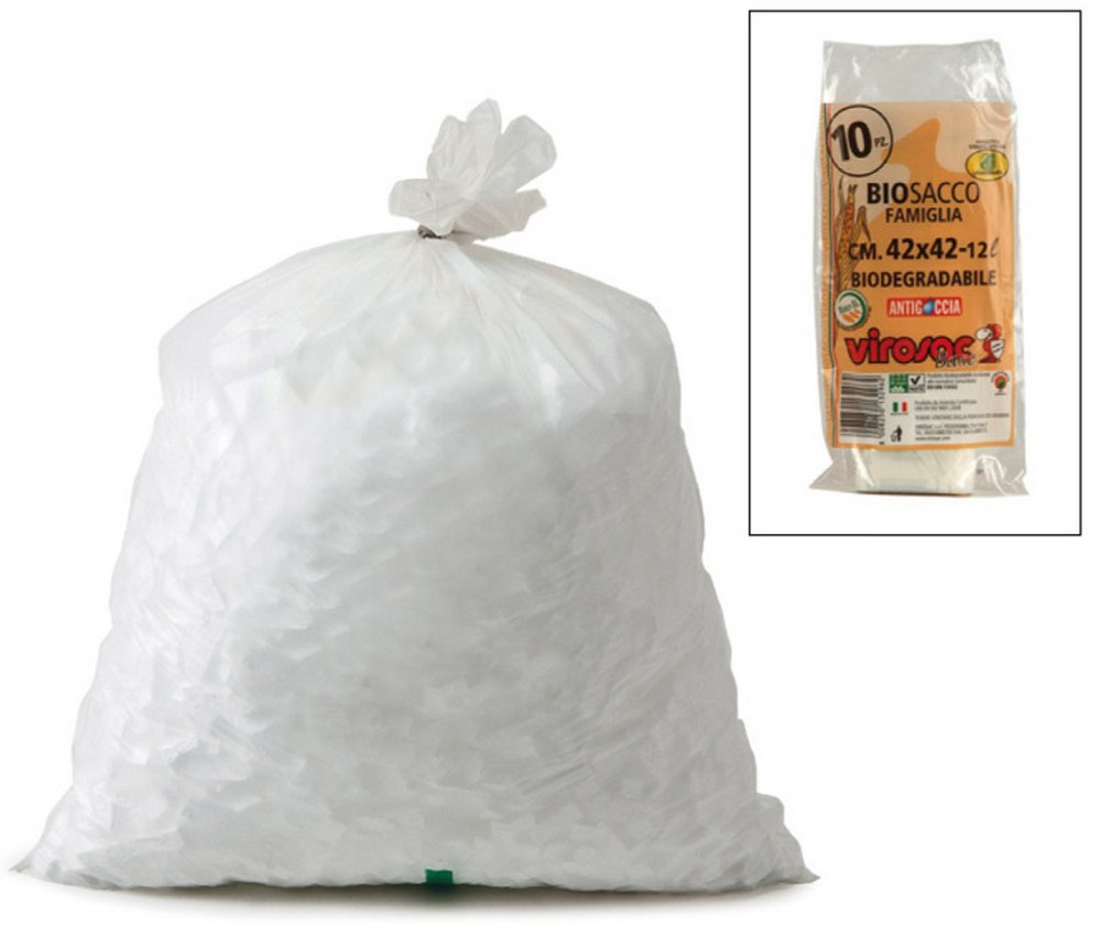Virosac SACCO RIFIUTI BIOSACCO FAMIGLIA 10 PZ cm. 50x60 - lt. 30