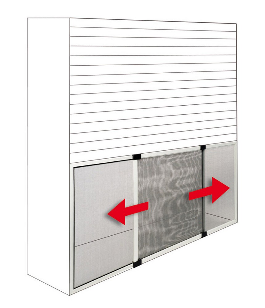 ZANZARIERA ESTENSIBILE PER FINESTRE BIANCO RAL 9010 cm.100x70