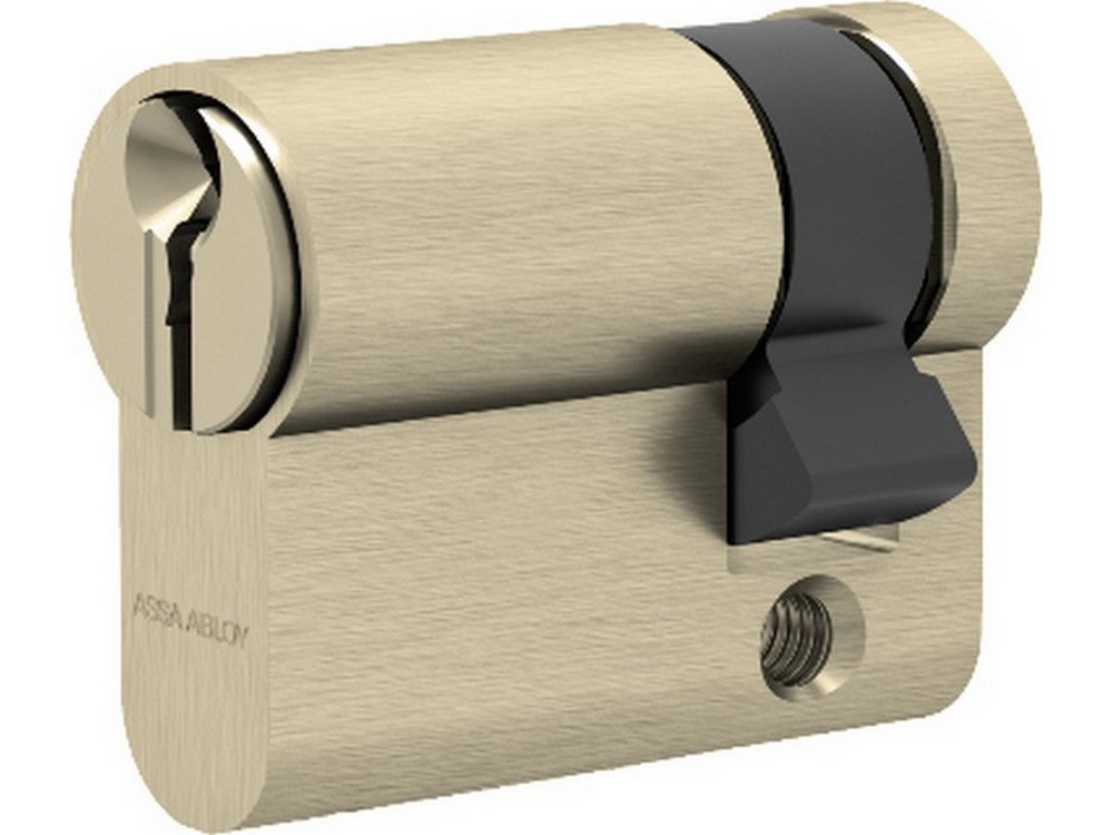 Assa Abloy CILINDRO MONOPROFILO SAGOMATO GEMMA Ottone Nichelato mm. 40 (30-10)