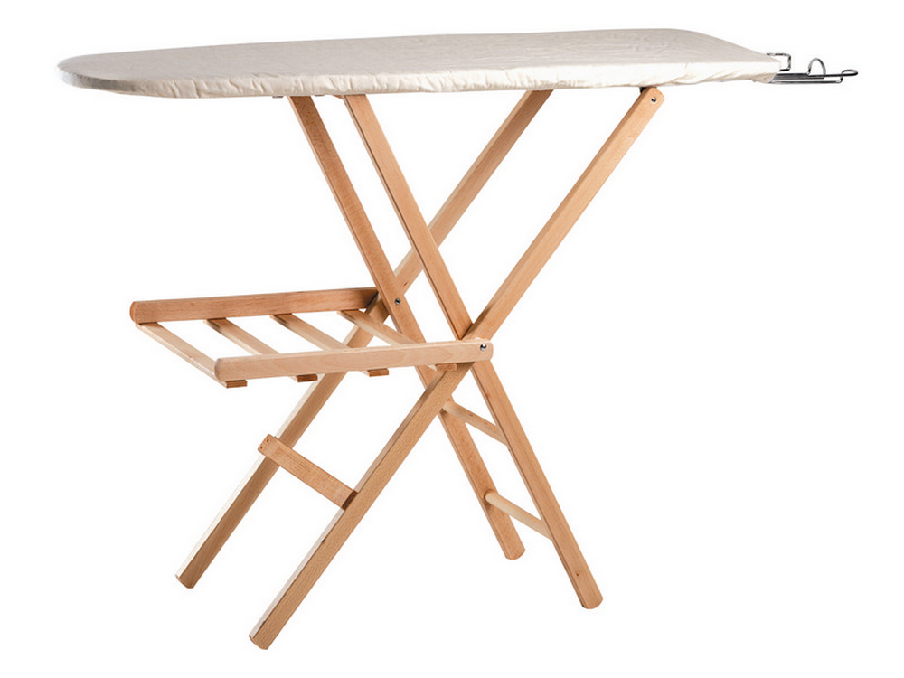 ASSE DA STIRO ECO IN LEGNO CHIARO piano cm. 117x35
