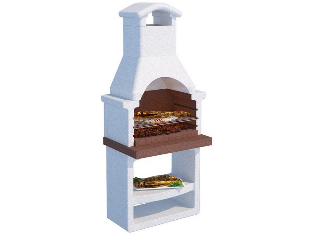 BARBECUE IN CEMENTO ETNA CON GRIGLIA cm. 81x58x196 h - Kg. 348