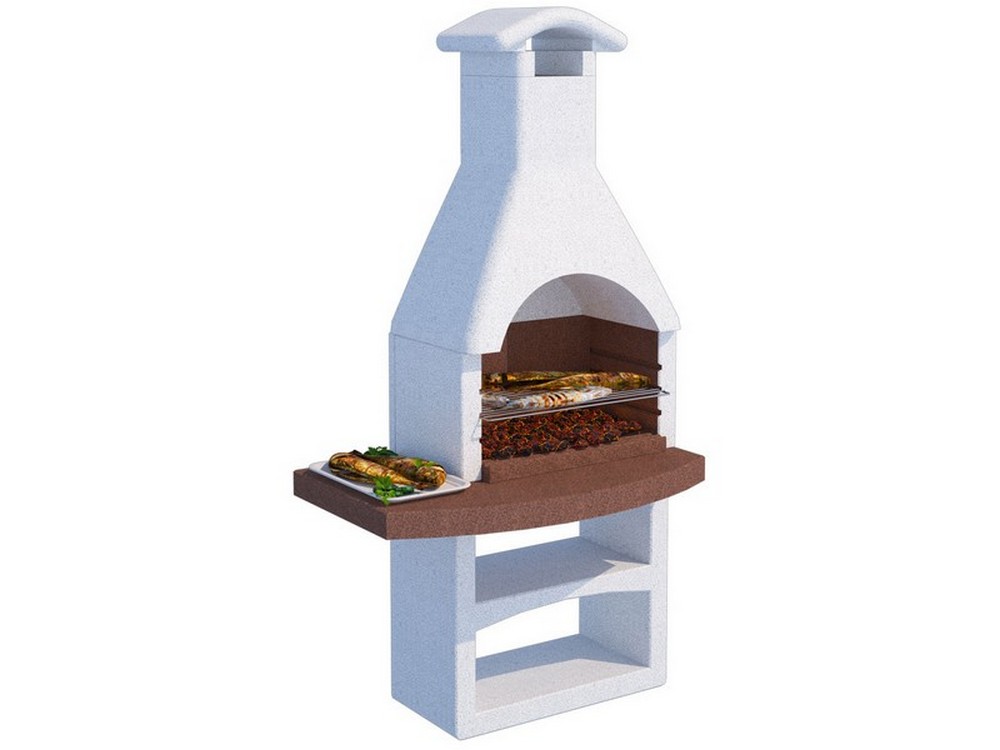 BARBECUE IN CEMENTO VESUVIO CON GRIGLIA cm. 114x70x216 h - Kg. 370