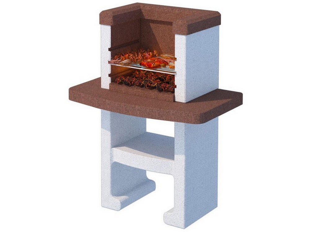 BARBECUE IN CEMENTO VULCANO CON GRIGLIA cm. 90x58x118 h - Kg. 180