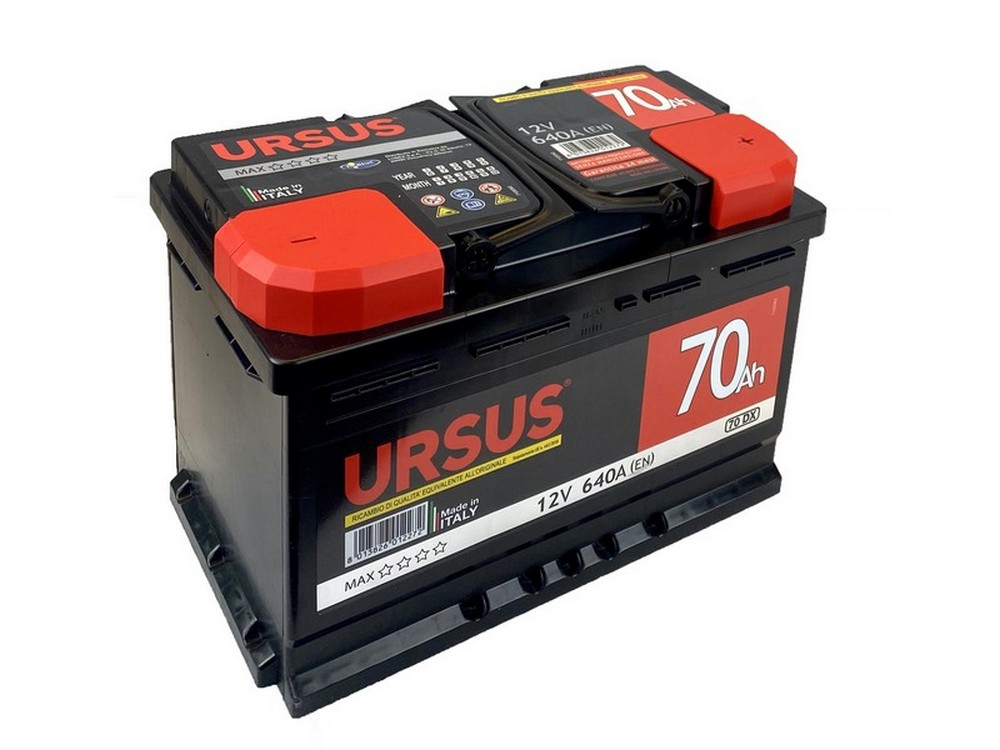 BATTERIA AVVIAMENTO AUTO URSUS  50 Ah mm. 205x175x190 h