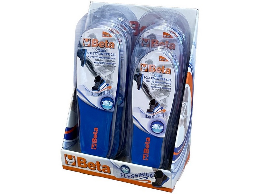 Beta SOTTOPIEDI IN GEL Art. 7398U/E10 ESPOSITORE 10 PAIA