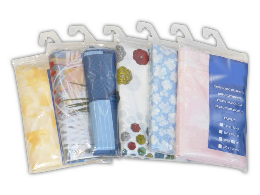 Bonita TENDA PER DOCCIA IN PVC Box 6 pz. (fantasie assortite) cm. 240x200 h