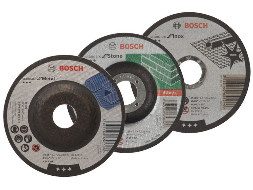 Bosch DISCO ABRASIVO A CENTRO DEPRESSO per acciaio inox Ø mm. 230x1,9x22,2