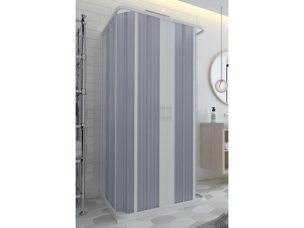 BOX DOCCIA 3 LATI A SOFFIETTO GOLD acrilico cm.60-80 x 70-90x185 h