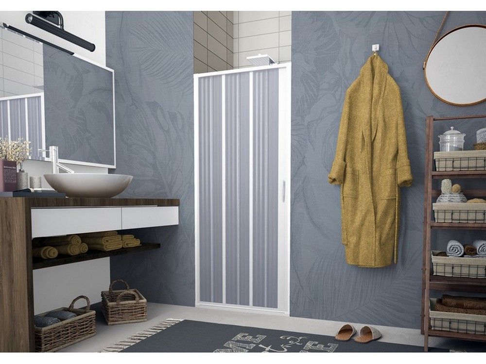 BOX DOCCIA A SOFFIETTO GOLD acrilico cm. 60-80 x 185 h