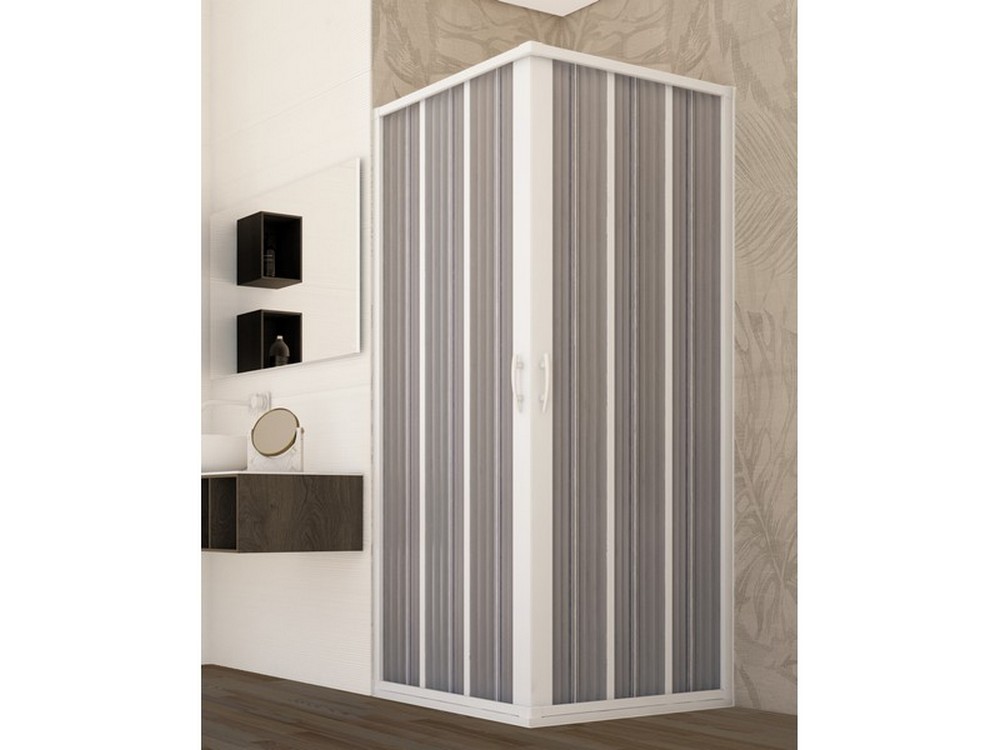 BOX DOCCIA ANGOLARE A SOFFIETTO GOLD acrilico cm.60-80x60-80x185 h