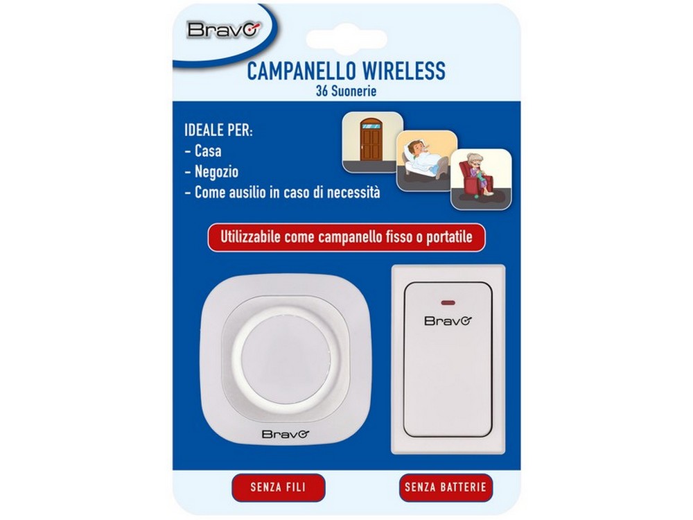 Bravo CAMPANELLO WIRELESS CINETICO PLUG IN V2