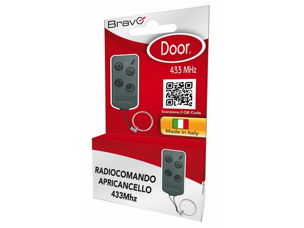 Bravo RADIOCOMANDO APRICANCELLO DOORX Codice fisso  Frequenza 433 MHz Display 22 pz.