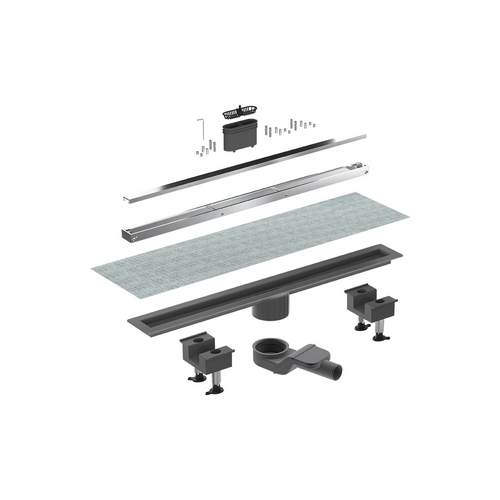 CANALETTA DOCCIA CANALISSIMA ALLUMINIO ORIZZONTALE KIT