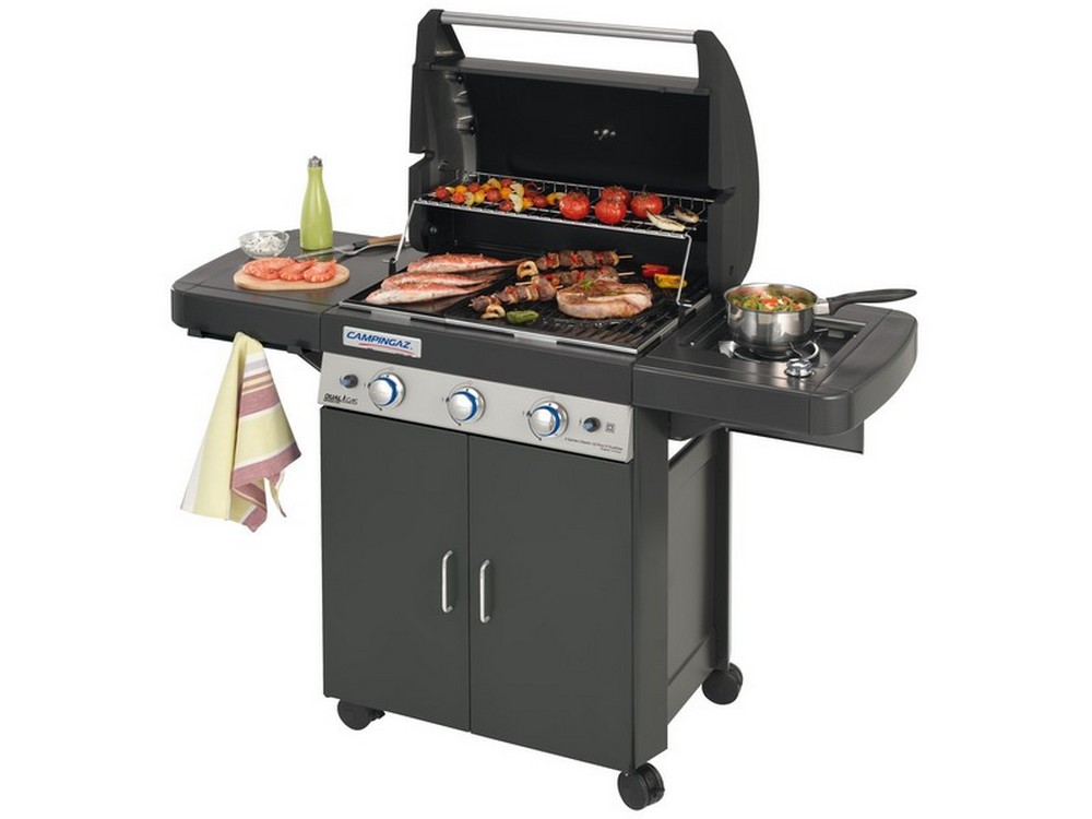 Campingaz BARBECUE DUALGAS 3 SERIES CLASSIC LS PLUS DARK cm. 120,5x60x116 h