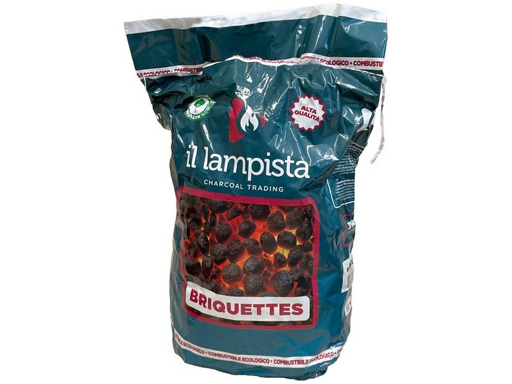 CARBONE VEGETALE BRIQUETTES sacco da kg. 3 circa