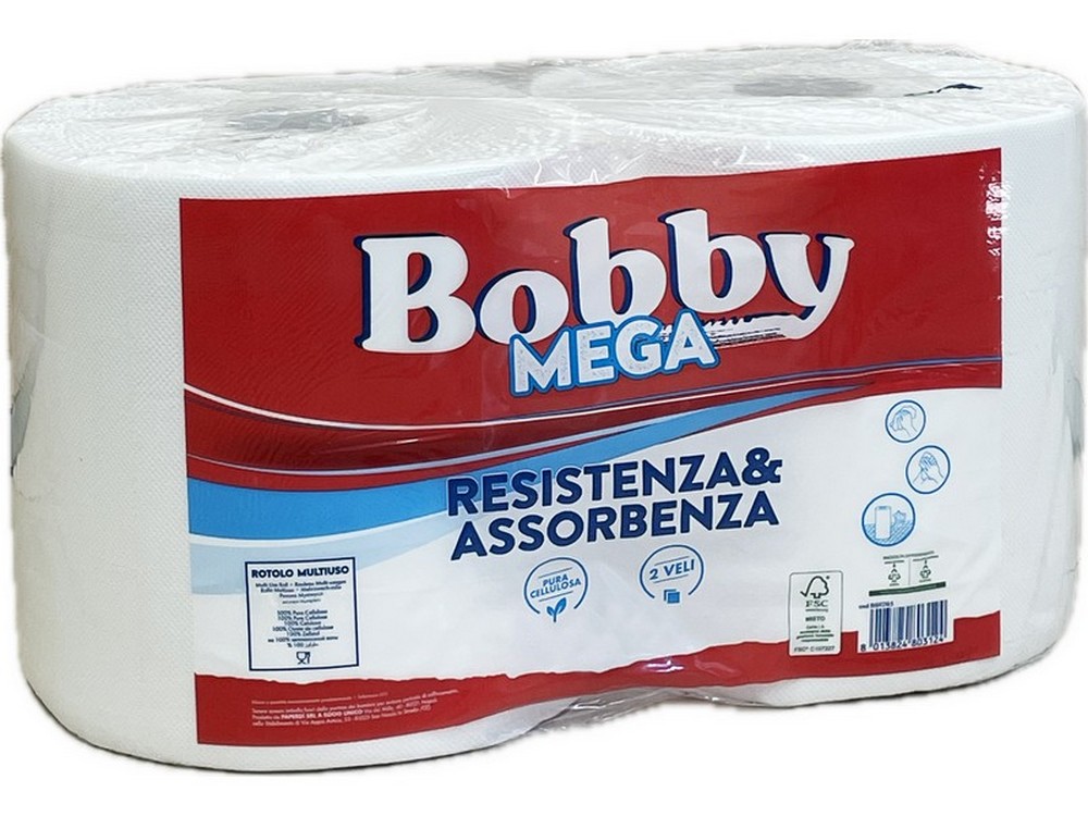 CARTA CELLULOSA BOBBY MEGA 334 strappi