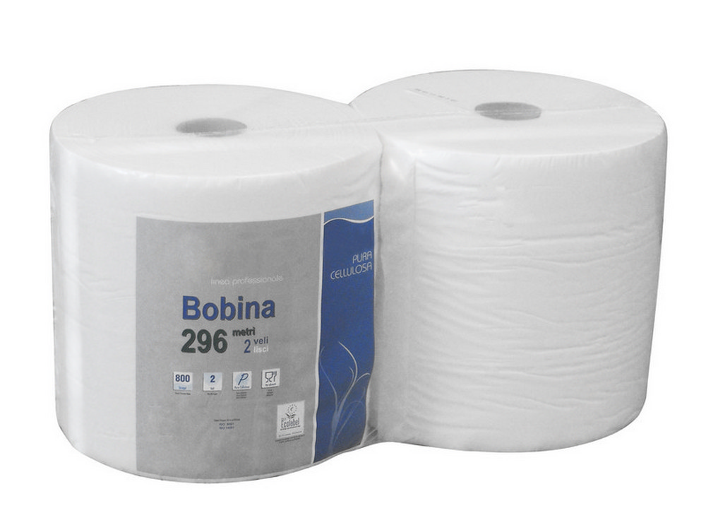 CARTA CELLULOSA LISCIA mt. 296 (per rotolo) 800 strappi