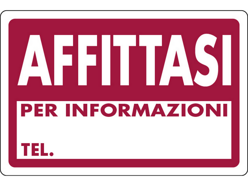 CARTELLO SEGNALETICO AFFITTASI  cm. 30x20