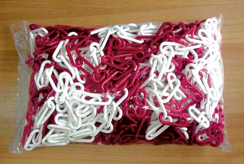 CATENA SEGNALETICA MT.25 col. Bianco/Rosso Ø mm. 6