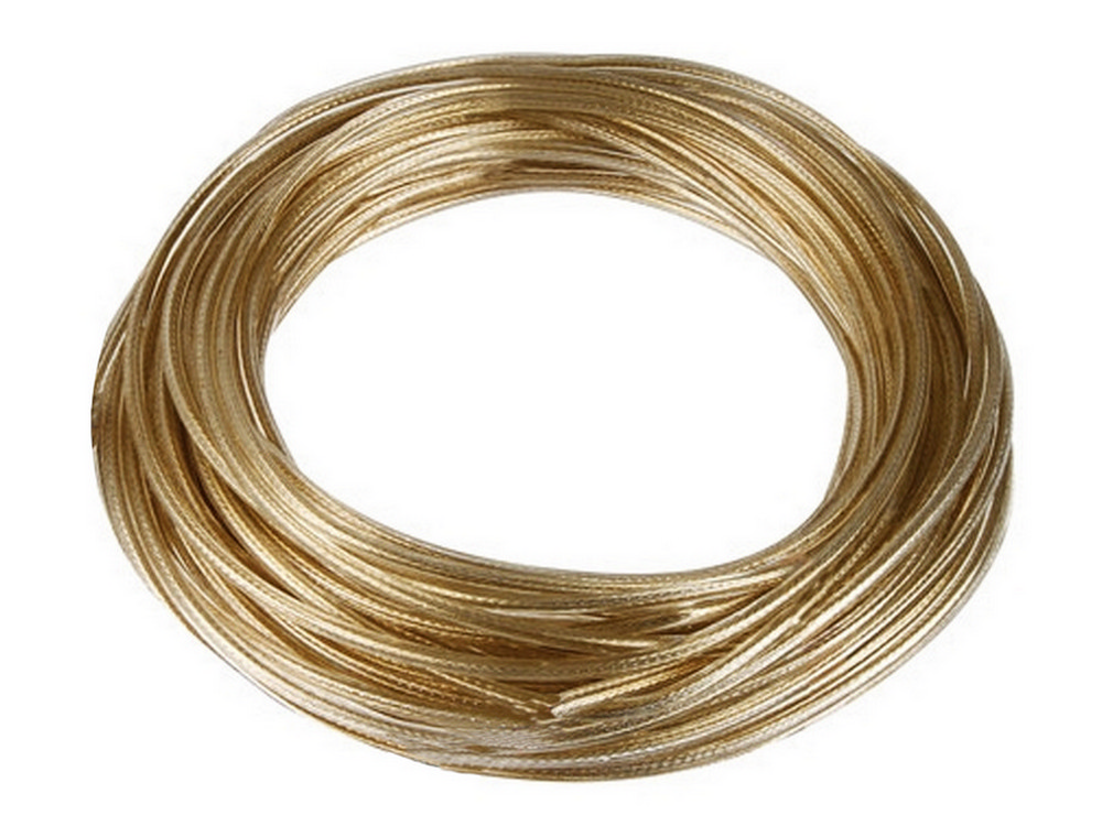 CAVETTO STENDIBIANCHERIA OTTONE PLASTIFICATO  Ø mm. 4 - mt. 100