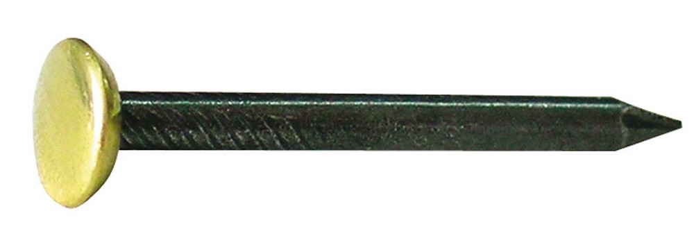CHIODO IN ACCIAIO CON TESTA IN OTTONE PZ.100  mm. 2x35
