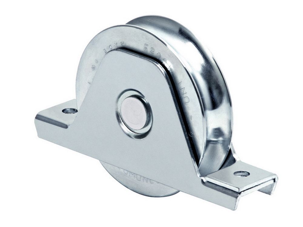Comunello RUOTA PER CANCELLI CON SUPPORTO GOLA U 1 cuscinetto art. 337 mm. 80x20