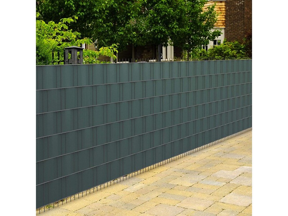Confine STRISCIA FRANGIVISTA IN PVC + 20 CLIP (450 gr/m) cm. 19x35 mt col. Verde