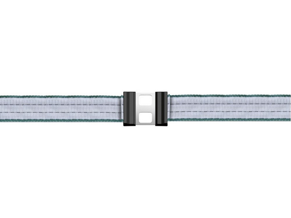 CONNETTORE PER FETTUCCIA LITZCLIP ACCIAIO INOX h. mm. 20 (bl. 5 pz.)