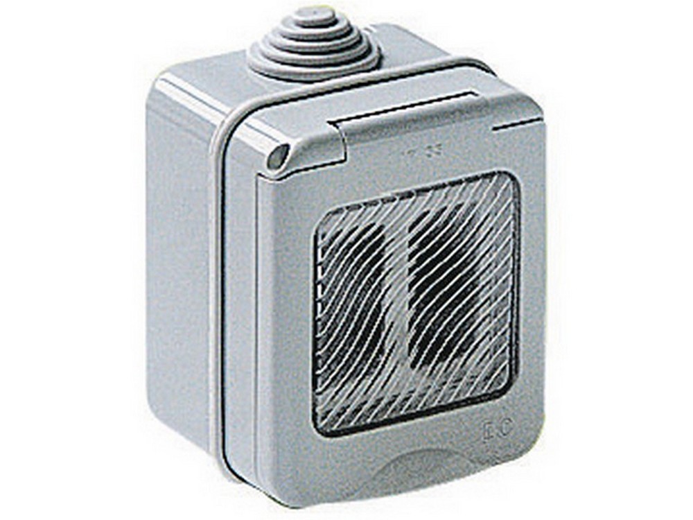 CONTENITORE DA ESTERNO IP55 col. Grigio 2 posti