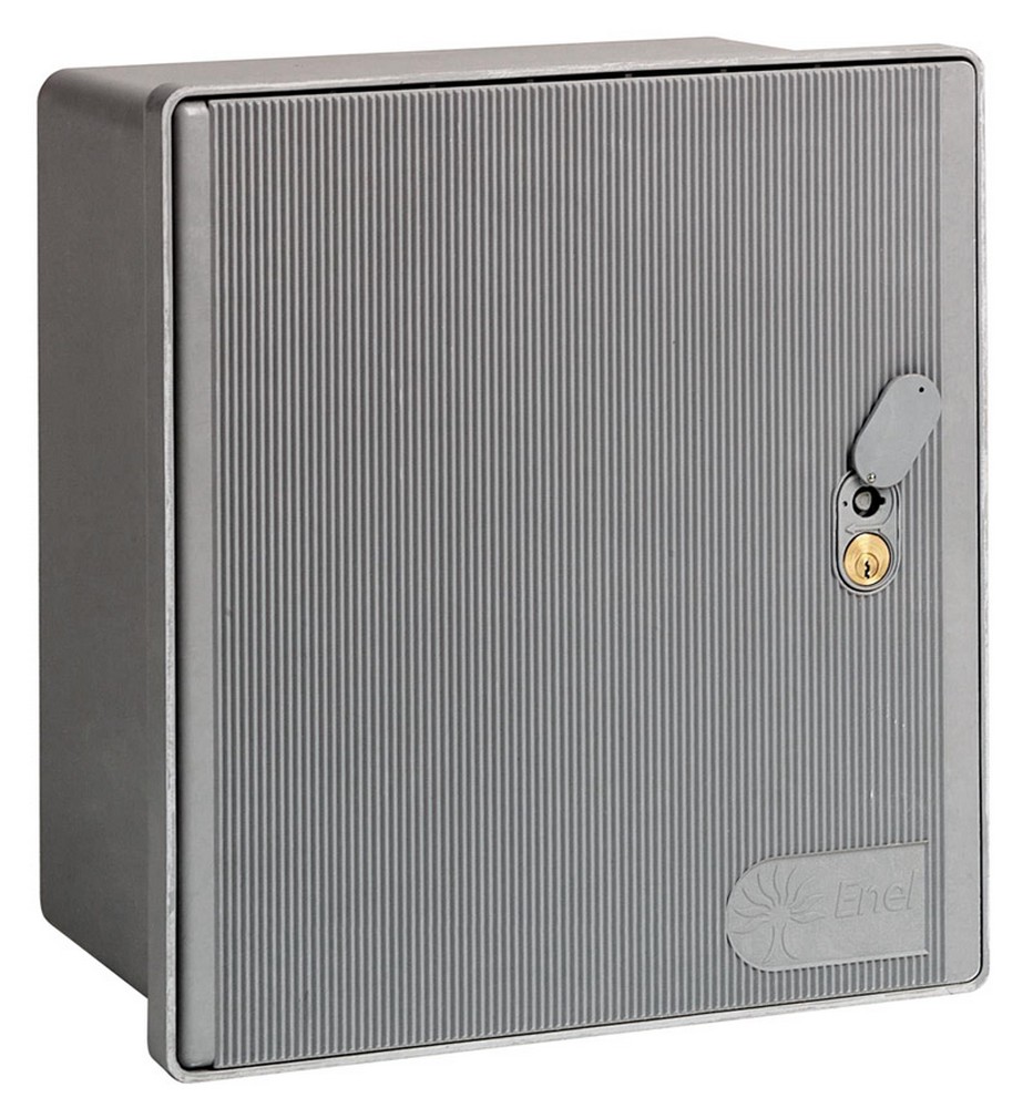 CONTENITORE TRIFASE GTI CON SERRATURA CONTATORE ENEL  cm. 39x24x42 h