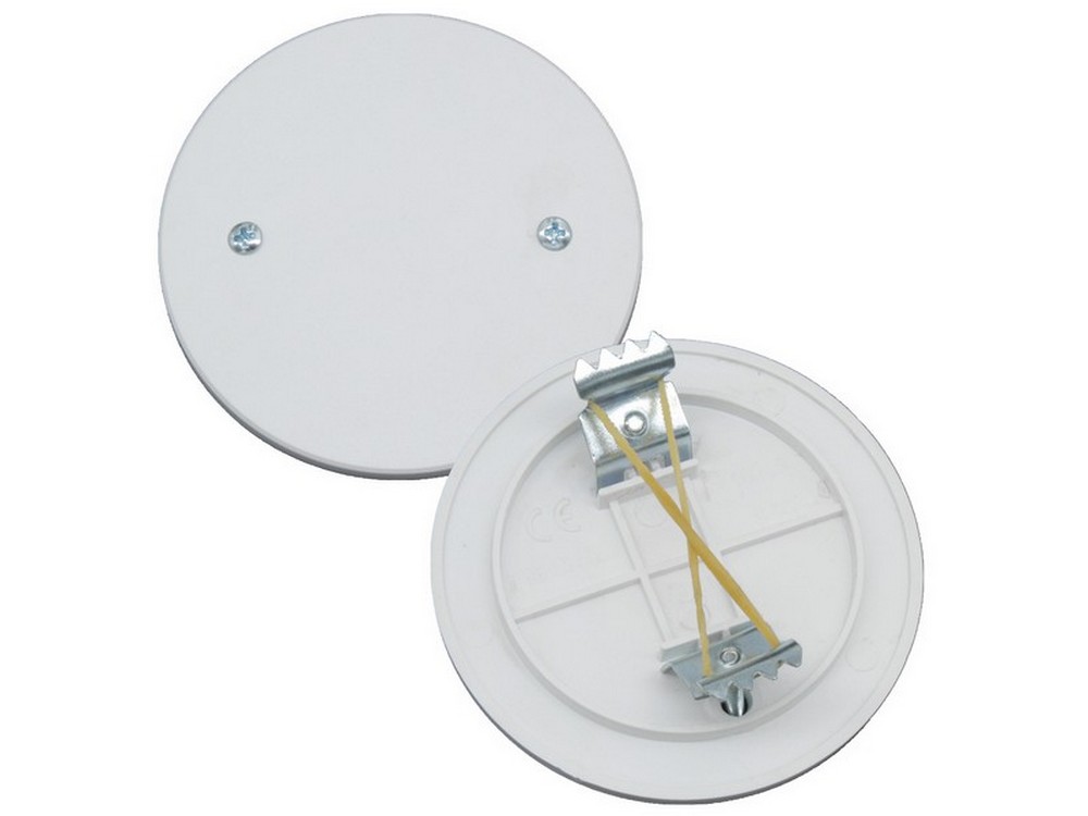 COPERCHIO CON GRAFFE PER CASSETTA DA INCASSO TONDA Ø 65 mm 