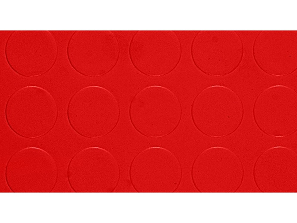 COPRIPAVIMENTO IN PVC BOLLATO ROSSO Rt. Mtl 25x mt.1 h spess. mm.1,3