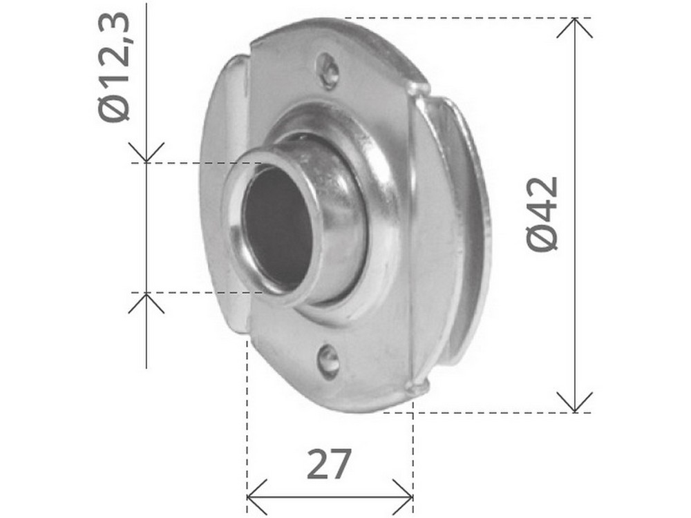 CUSCINETTO TONDO Ø mm. 42 foro rullino Ø mm. 12,3 