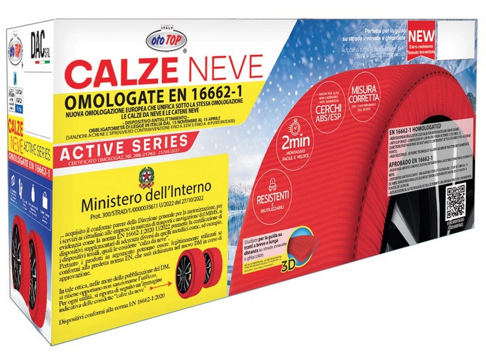 Dac CALZE DA NEVE OMOLOGATE PER AUTO    mis. M
