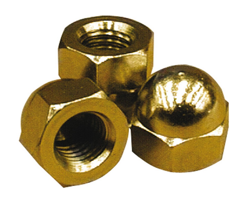 DADO ESAGONALE CIECO In ottone lucido  M 6
