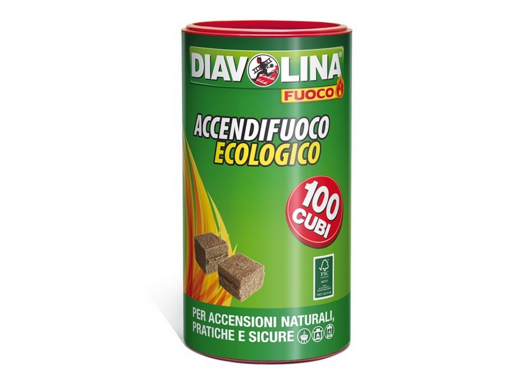 Diavolina ACCENDIFUOCO NATURALE BOX 100 cubetti