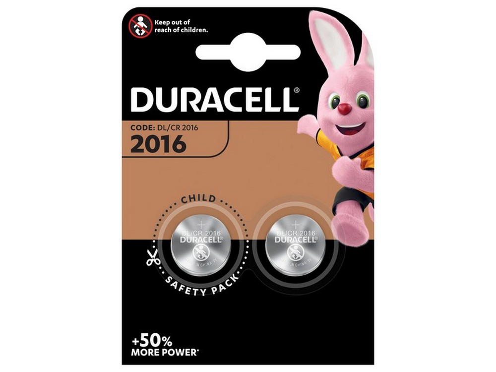 Duracell PILA AL LITIO SPECIALISTICA BOTTONE 2016 2 PZ.