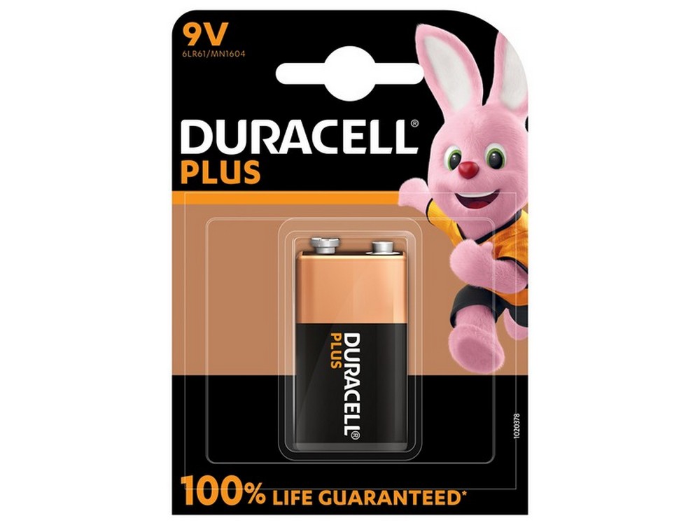 Duracell PILA ALCALINA SERIE PLUS 1 PZ. TRANSISTOR 9 V