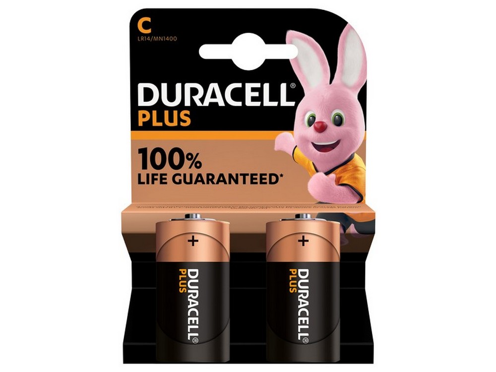 Duracell PILA ALCALINA SERIE PLUS 2 PZ. MEZZA TORCIA 1,5V