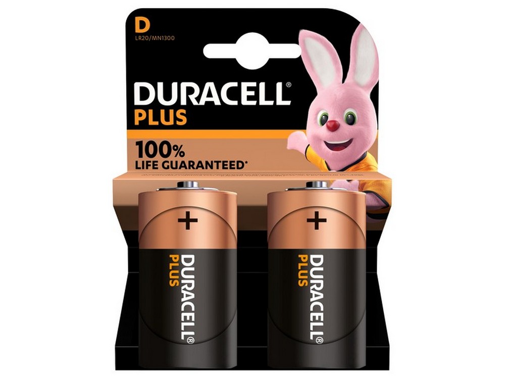 Duracell PILA ALCALINA SERIE PLUS 2 PZ. TORCIA 1,5V
