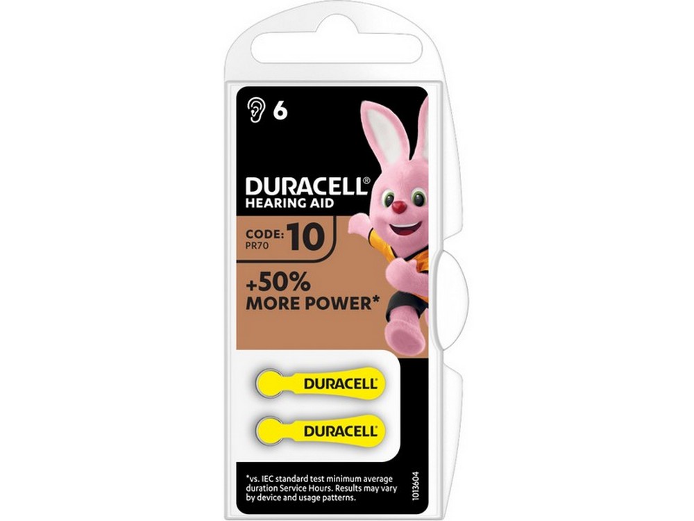 Duracell PILA PER APPARECCHI ACUSTICI 10 6 PZ.