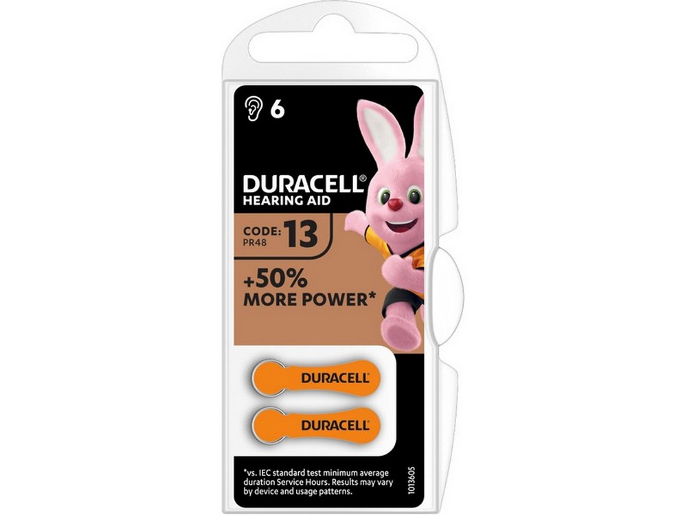 Duracell PILA PER APPARECCHI ACUSTICI 13 6 PZ.