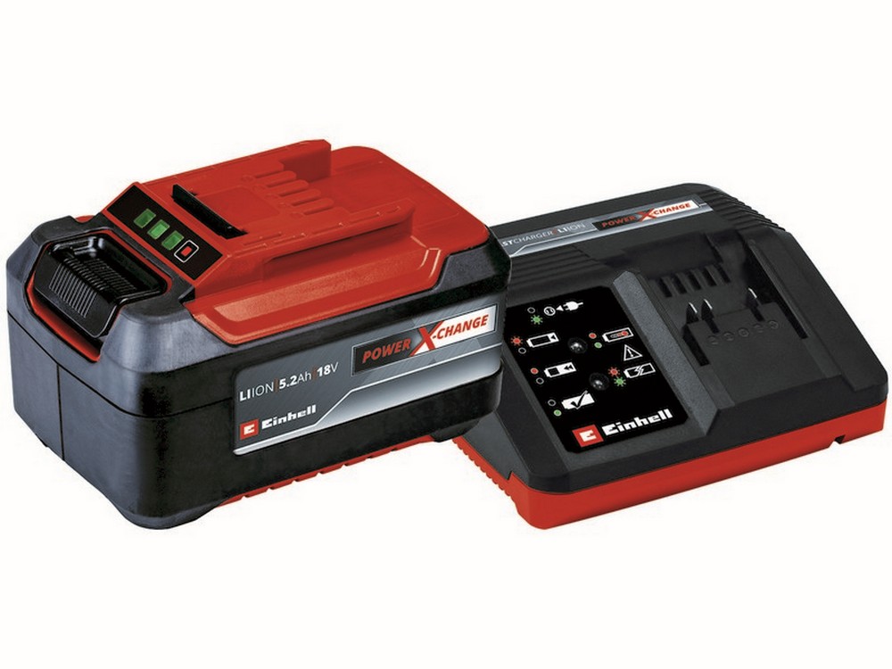 Einhell BATTERIA + CARICABATTERIA POWER-X-CHANGE  18 V - 5,2 Ah