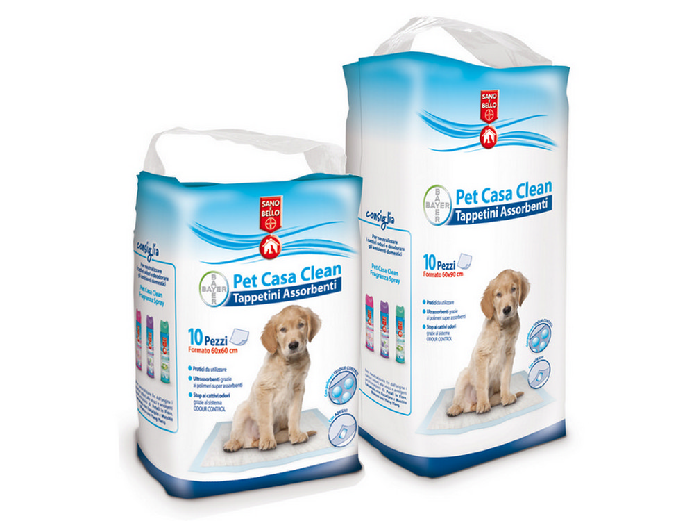 Elanco TAPPETINO ASSORBENTE PET CASA CLEAN 10 PZ.  cm. 60x60