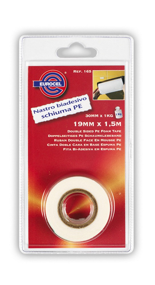 Eurocel NASTRO BIADESIVO FISSAFORTE mm. 19x1,5 mt. col. Bianco