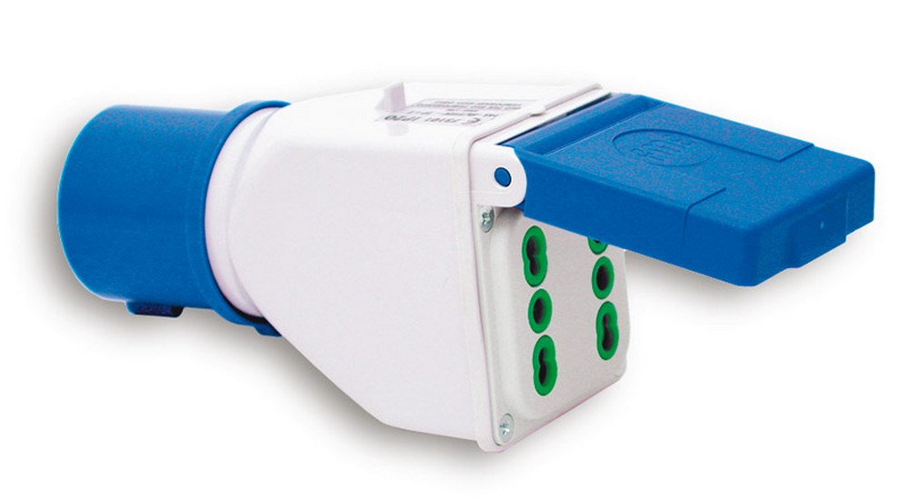 Fanton ADATTATORE INDUSTRIALE CEE 2P+T spina/2 prese 10/16 A