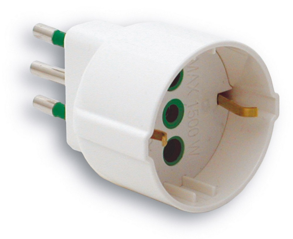 Fanton ADATTATORE SEMPLICE 2P+T spina 10A/ presa schuko