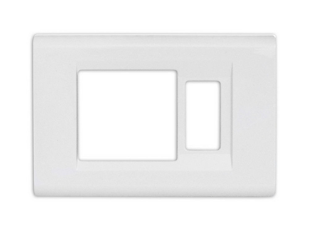 Feb Elettrica PLACCA CLICK PER SCHUKO+1 P col. Bianco