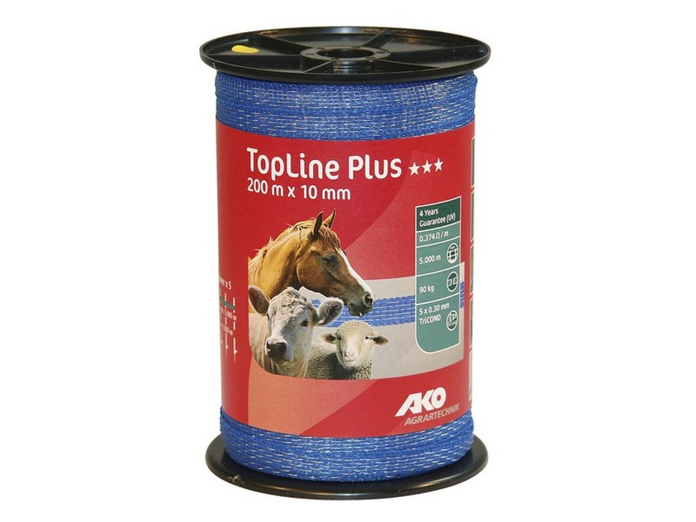 FETTUCCIA ELETTRIFICATA PER RECINTO TOPLINEPLUS BLU mt. 200 h. cm.1 fili 5