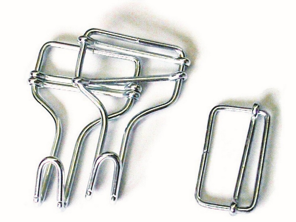 FIBBIA E GANCIO CINGHIA PER POMPE  mm. 40x20x2,8